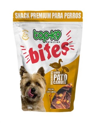 BITES TOP-K9 BOCADITOS PATO CAMOTE 100GR